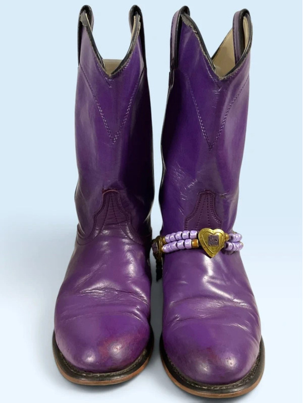Vintage/Rare Leather Laredo # 4292 6908 Purple Roper Cowboy Boots Size 8M